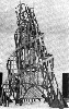 Iconic Tatlin Tower or The Monument to the Third International by Vladimir Tatlin (1920-21), Never Constructed except in model form. It was to be 4 times taller than the Eifel Tower.