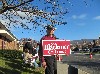 Bill Blackmer standing out for his wife Lisa.