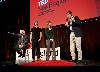David Pogue the conference host with Richard Lester, Mark Massie and Leslie Dewan 