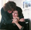 Milena Kalinovska embraces Katherine David. Giuliano photo.