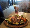The fajitas arrived on a sizzling platter but fizzled after that.