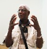 Meeting African artist El Anatsui at the Clark.