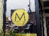 Window with Mission logo.