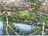 Aerial View of Hatch Shell and Music Oval How It Will Connect With the Public Garden, Rendering by Frank Costantino, 2011