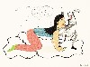 A folk art drawing by First Nations artist Annie Pootoogook . (file photo)