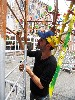 Touching up BGL&rsquo;s ersatz circus carousel.