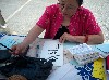 You-lin Chi at calligraphy.