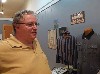 Daryl English is in the midst of setting up his Holocaust collection on Eagle Street.