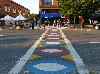 Art About Town has created numerous colorful cross walks. 