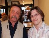 Criddle with his son Jack who created a video for the exhibition.