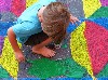 Making a mess.