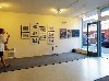 The gallery features landscapes and representational art.