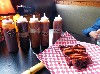 Five sauces to choose from. 