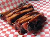 A half rack of St. Louis style ribs. 