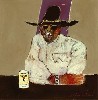 Indian with a Beer Can by Fritz Scholder (1937-2005).