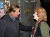 Filmmaker Hissen and BFA&rsquo;s Astrid Hiemer conversing in German at Mass MoCA.
