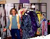 Felt artist Jane Herman with her work.