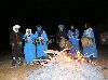 Tuareg musicians around the campfire