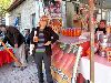 My sister Fulya enjoying fresh carrot juice