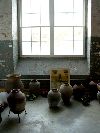 A view of the gallery with ancient pottery.
