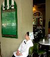 Our waitress on standby.