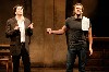 Harry, left, and Jake rehearse a scene. Production photos by Andy Tew for WTF.
