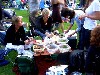A typical picnic on the lawn.