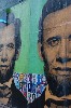 Fragment of Abraham Obama Mural by Ron English
Photo: Favermann