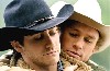 Ledger and Gyllenhaal in Brokeback Mountain.