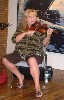Fiddle player Eileen Markland sitting in.