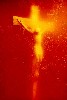 Serrano created "Piss Christ" in 1987.