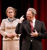 Thomas Derrah and Karen MacDonald as
Elena and Nicholae Ceausescu. Photos by Michael Lutch