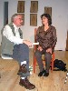Galjour with MCLA professor of history, Maynard Seider.