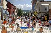 The annual Beach Day on Eagle Street in North Adams an event developed by Eric Rudd.