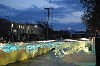 The Hoosac River Light Show installed by the artist and gallerist Ralph Brill