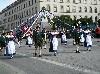 Blue and white ribbons signifying Munich&rsquo;s colors