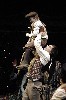 Bob Cratchit with Tiny Tim on his shoulder, a favorite scene from A Christmas Carol at Berkshsire Theatre Fetival, December 11-30. Ryan Chittaphong photo from the 2007 production.