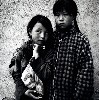 "Two Muslim Beggar Girls, Tongxin, Ningxia Province, 1996"
