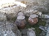 Earthenware jugs for storing olive oil