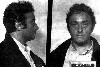 A mug shot of Lenny Bruce.