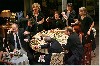 A chaotic family dinner after the funeral.