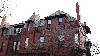 Roofline and fenestration at Monmouth Street, Brookline, MA, c.1875 by architects Tilden and Putnam.