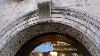 Romanesque carved detailing on archway at 857 Beacon Street, Boston, MA, c.1885.
