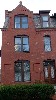 Inlaid diamond shape tile detailed at Monmouth Street, Brookline, MA c. 1875