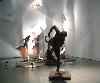 Theatrical lighting of Eric Fischl sculpture at Mary Boone.