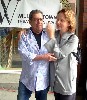 Martin and his friend the actress Kate Burton.