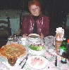 The last meal in Italy at a neighborhood restaurant in Milan.