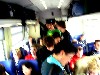 The train was packed with Holiday travel.