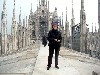 Astrid on the roof of the immense Duomo of Milan.