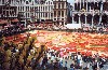 Crowds in front of Town Hall enjoying the floral carpet